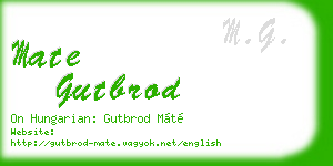 mate gutbrod business card