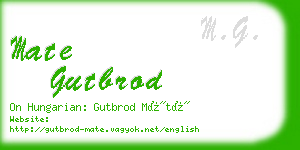 mate gutbrod business card